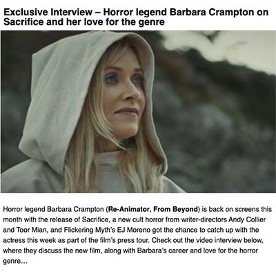 Exclusive Interview – Horror legend Barbara Crampton on Sacrifice and her love for the genre